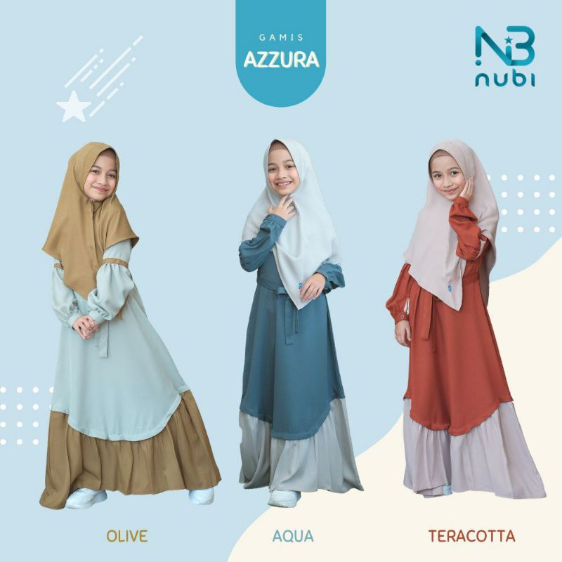 GAMIS AZZURA GAMIS HUMAIRA GAMIS SQUARE NUBI gamis nubi Gamis anak