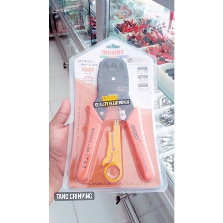 TANG CRIMPING / crimper plier LAN NETWORK KABEL RJ45 RJ 11 JAKEMY
