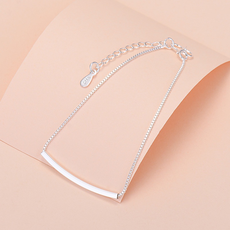 Gelang Kaki Rantai 925 Silver Model Tulang Ular Hati Untuk Wanita