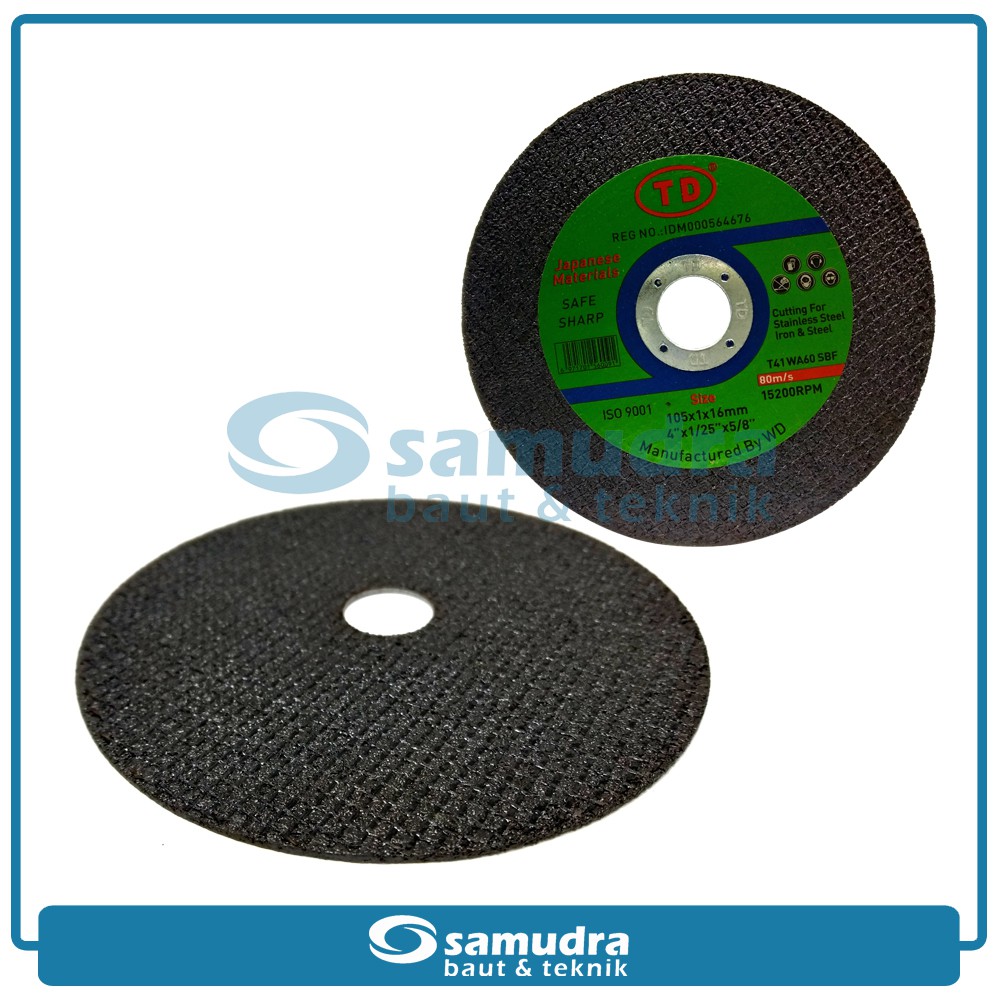 TD 4x1 Batu Gerinda Mata Potong Besi Stainless Steel Cutting Wheel WD