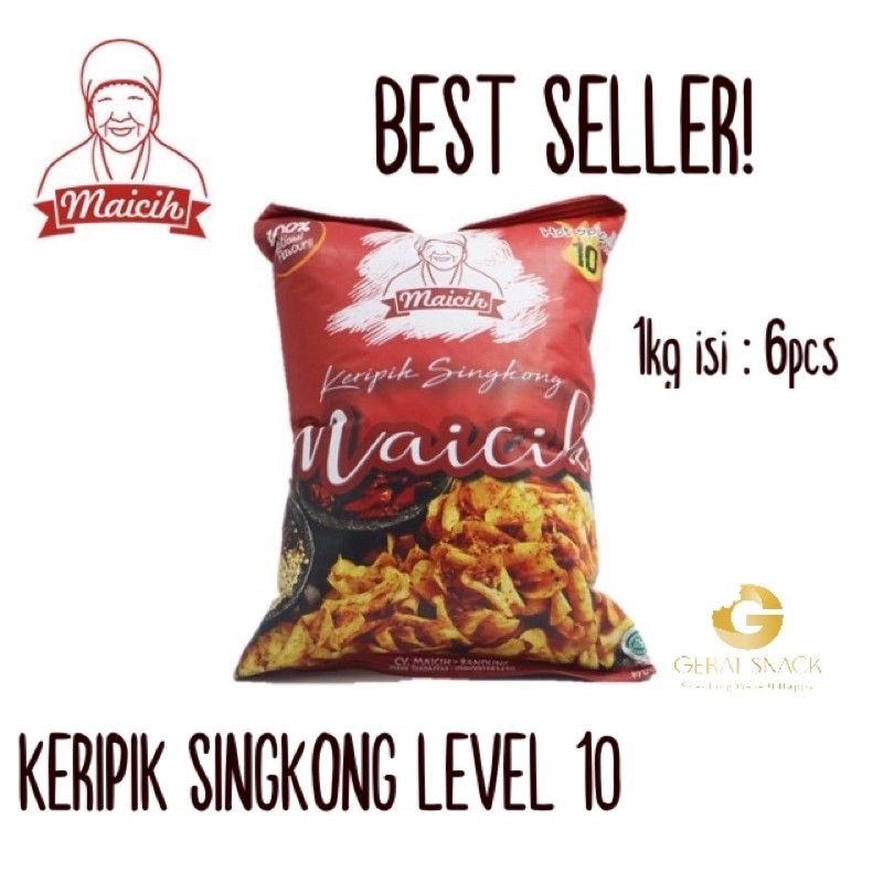 Keripik Singkong Maicih Bob Pedas Level 10 Khas Bandung 100 g