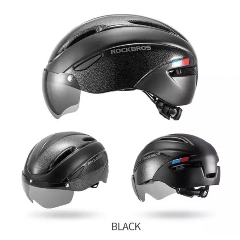 Helm Sepeda Rockbros di lengkapi kaca depan Original Rockbros