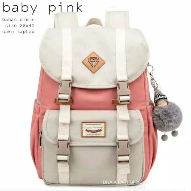 Back Pack Double Decker_Tas Ransel Anak_Lol_Unicorn_Superhero_Paw Patrol_Shopkins Fashion Cewek-Pink