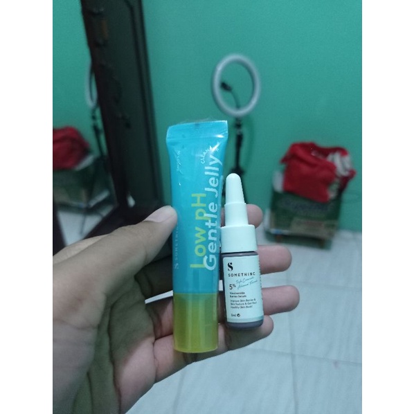 Somethinc Low PH Gentle Jelly Cleanser dan 5% Niacinamide Barrier Serum mini size NEW ORIGINAL