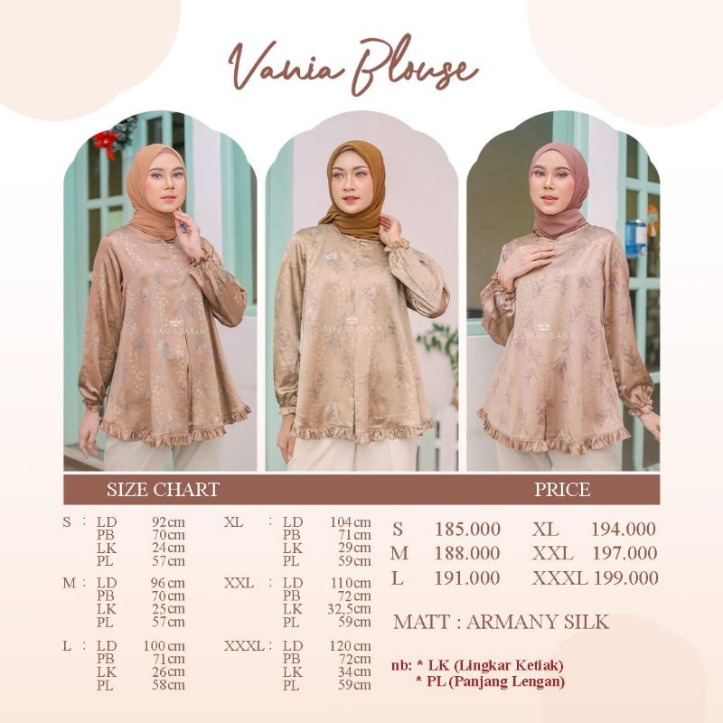 VANIA BLOUSE  by Alfasa [ NEW - Alfasa Blouse ] Blus Alfasa