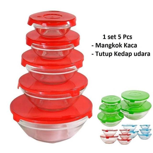 Mangkok set kaca / set bowl kaca / Mangkok Souvenir / Bowl Kaca Set