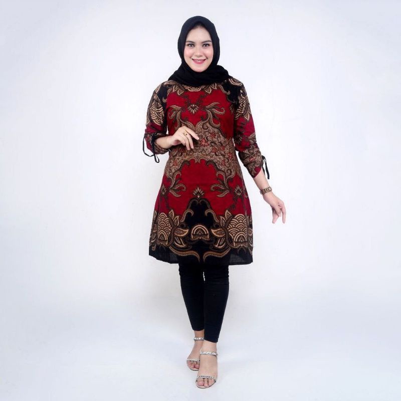 Baju batik wanita Tunik Batik Baju Kantor Wanita Kemeja Wanita