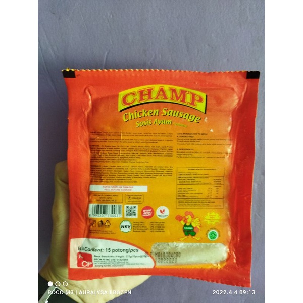 

Sosis champ ayam 375gr
