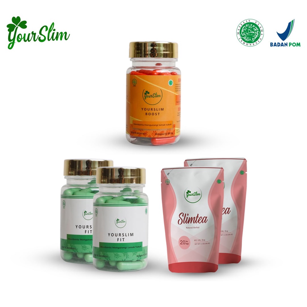 Yourslim Paket Hemat Promil Dan Busui (1 Ys boost 2 Slimtea 2 Ys fit)
