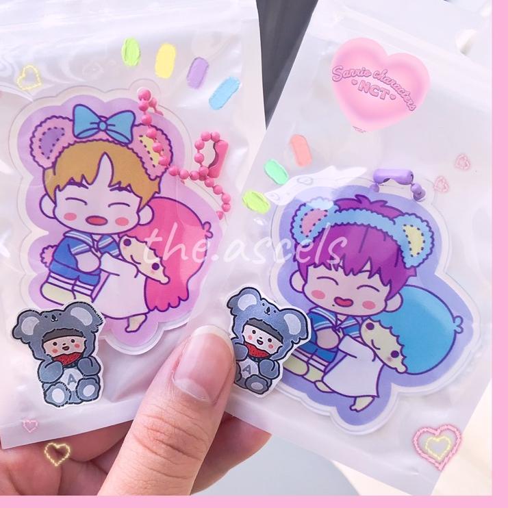 SALEE.. [Ready Stock] NCT x Sanrio Unofficial Gantungan Kunci Keyring Keychain | Gantungan Kunci NCT