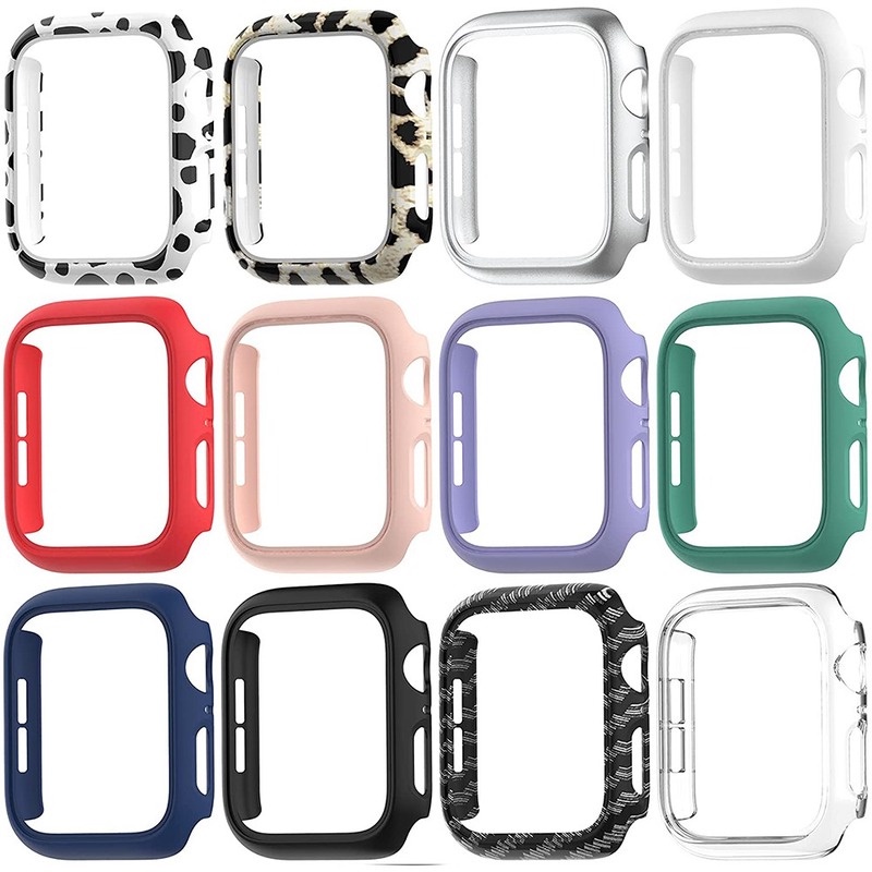 Matte Cover Untuk Apple Watch 45mm 41mm 38mm 42mm 40mm 44mm, Hard PC Bumper Pelindung Case Frame Untuk iWatch SE 7 6 5 4 3 2 1