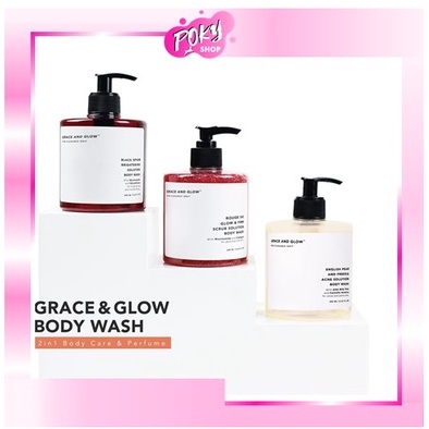 POKY - Grace &amp; Glow English Pear Freesia Black Opium Body Serum Body Wash - Body Scrub Shampoo