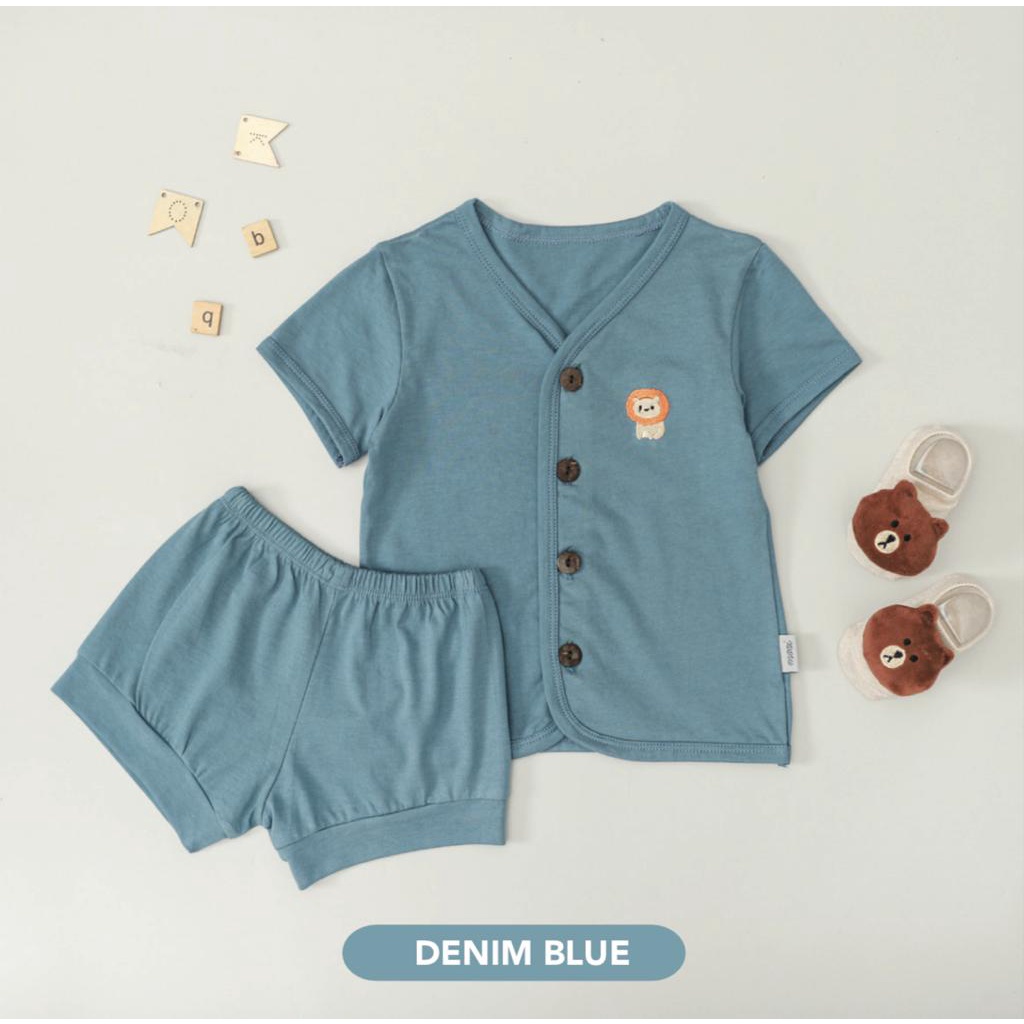 Mooi Short Button Set - Setelan Anak Laki/Baju bayi/Piyama bayi