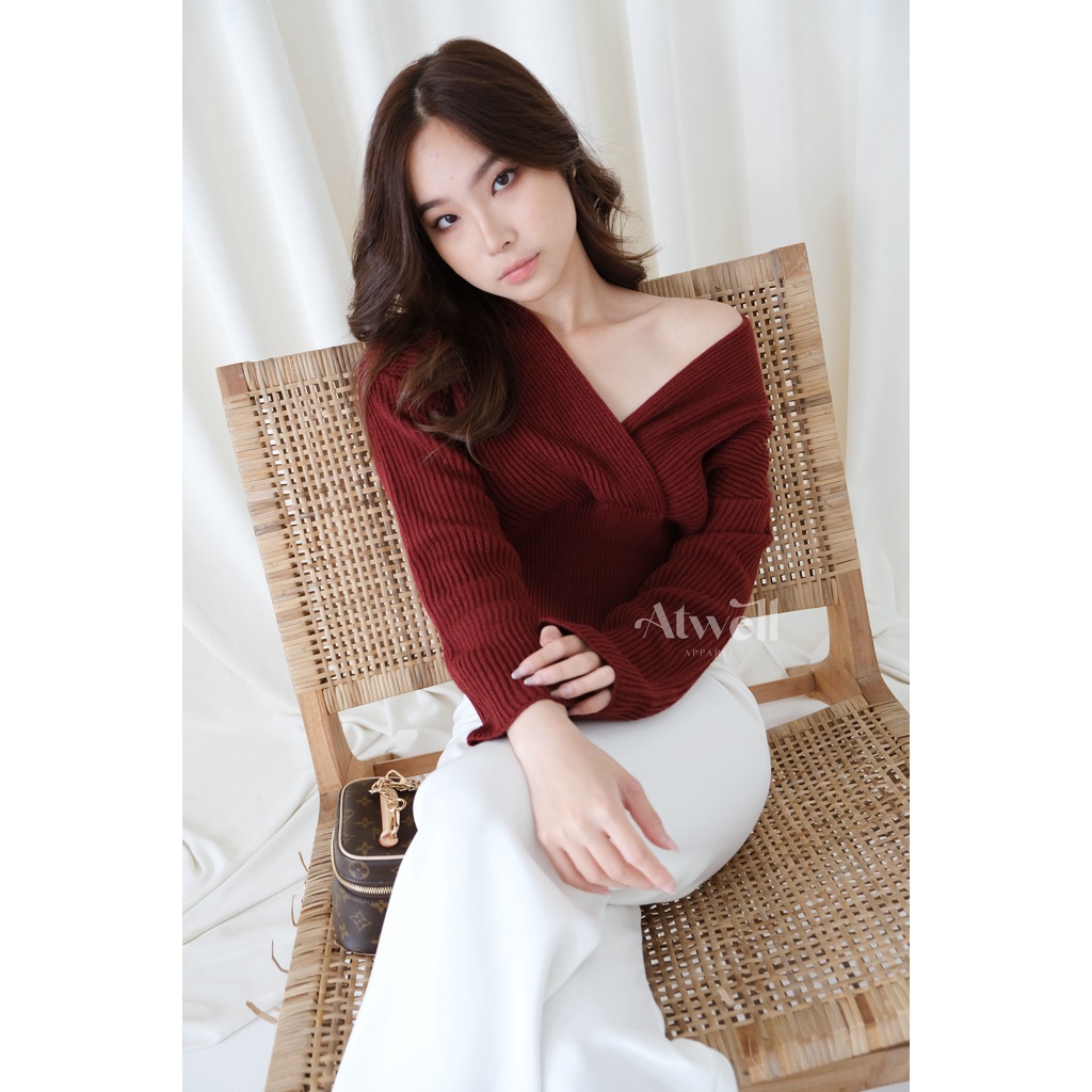 Calya Cross Sweater Top