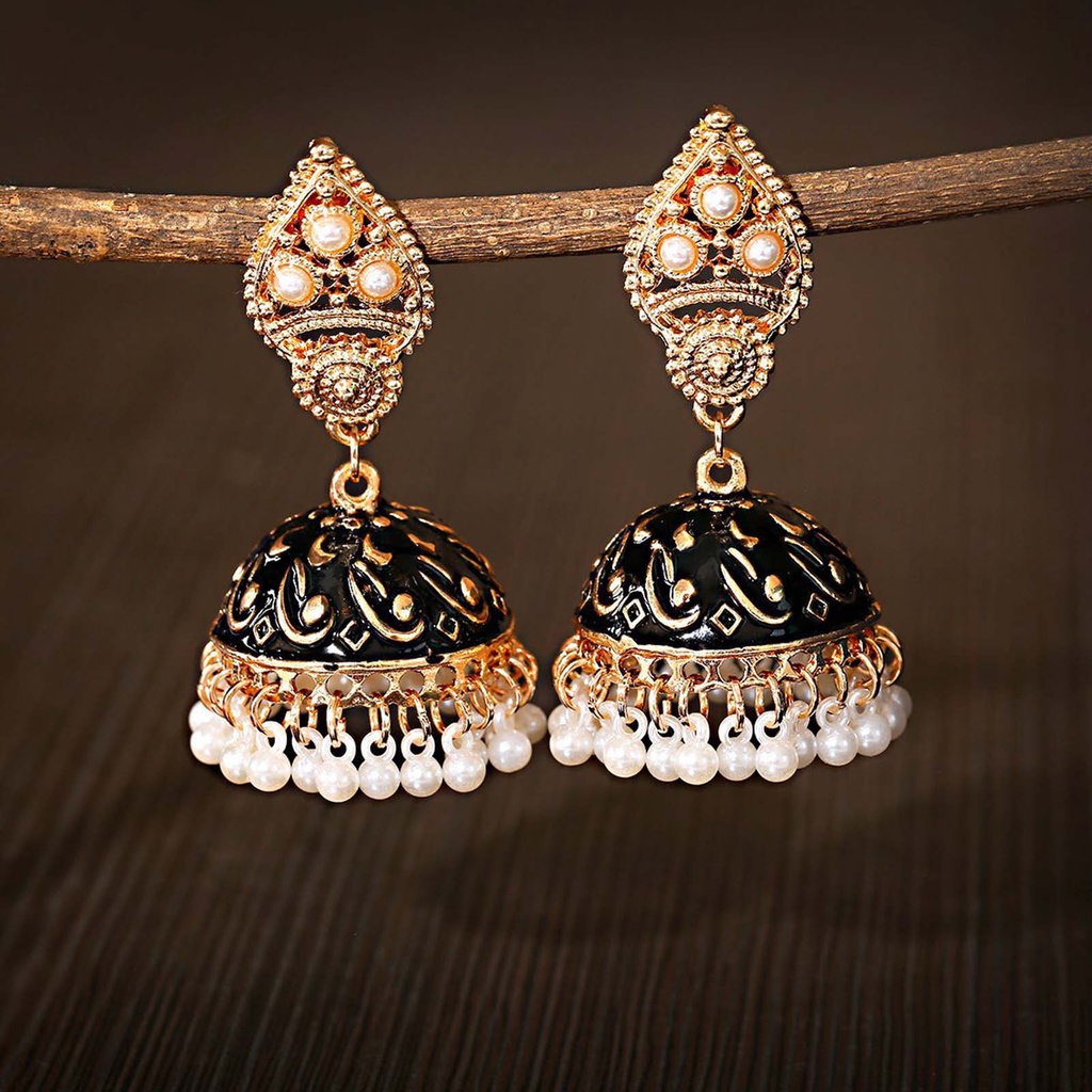 Hu Hu Hu Hu Hu Alat Bantu Pasang Kacamata♡ 1 Pasang Anting Bentuk Tetesan Air Aksen Mutiara Imitasi Model Hollow Bahan Alloy Untuk Wanita