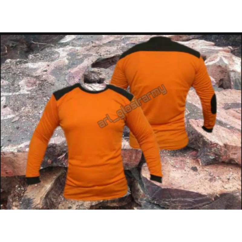 KAOS DEKER LENGAN PANJANG ORANGE.