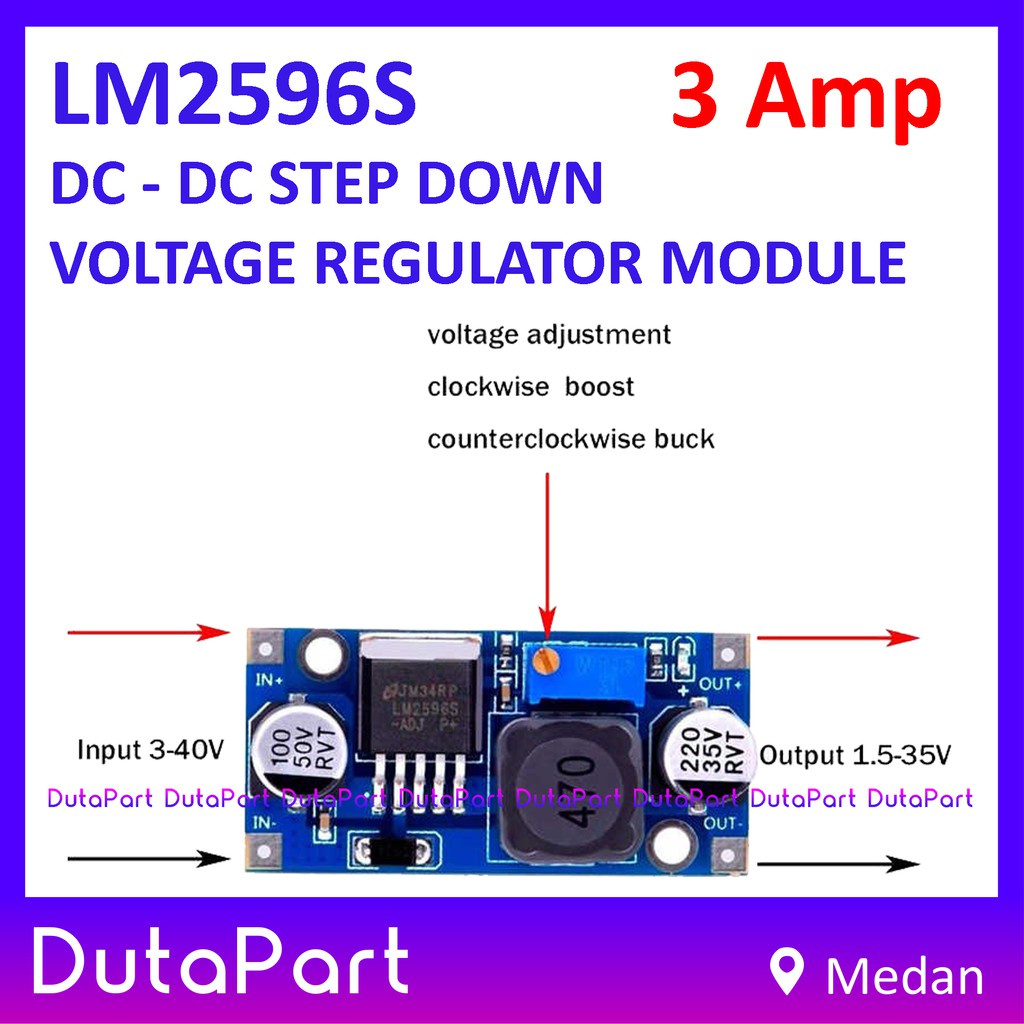 LM2596S 3A Adjustable DC DC Step Down Power Voltage Regulator Module LM2596