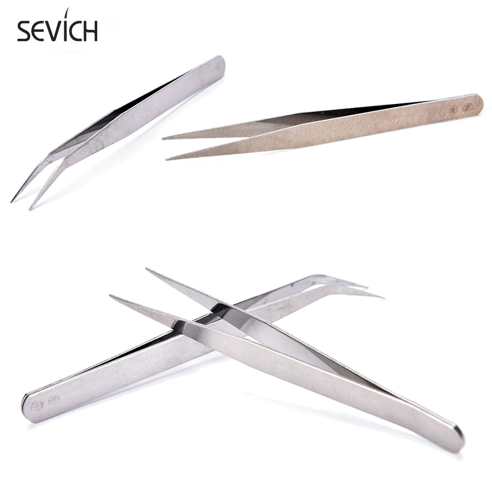 SEVICH Pinset Extension Bulu Mata Bahan Stainless Steel