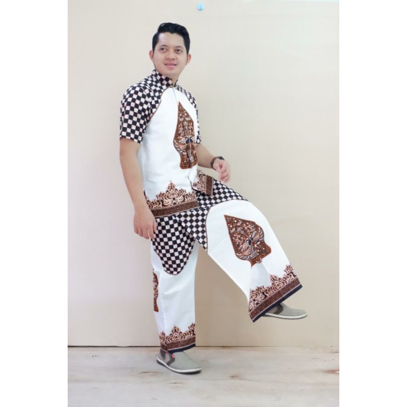 Baju Kemeja batik, Setelan celana sarung kemeja koko batik