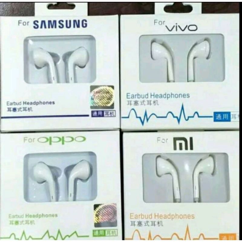 headset earbud handphone support bisa buat semua hp  JACK 3.5 mm