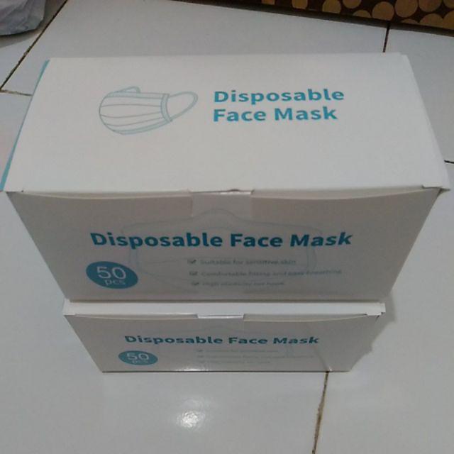 Masker 3 Ply 50 Pcs