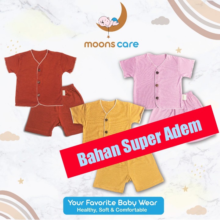 Newborn MOONS STELAN PENDEK POLOS PREMIUM NEWBORN MOONS STELAN BAJU BARU LAHIR  BAJU BAYI BAJU PANJ