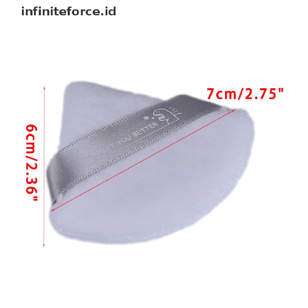 Infiniteforce.id 2pcs / Set Spons Puff Mini Bentuk Segitiga Bahan Velvet Untuk Makeup / Kosmetik Wanita