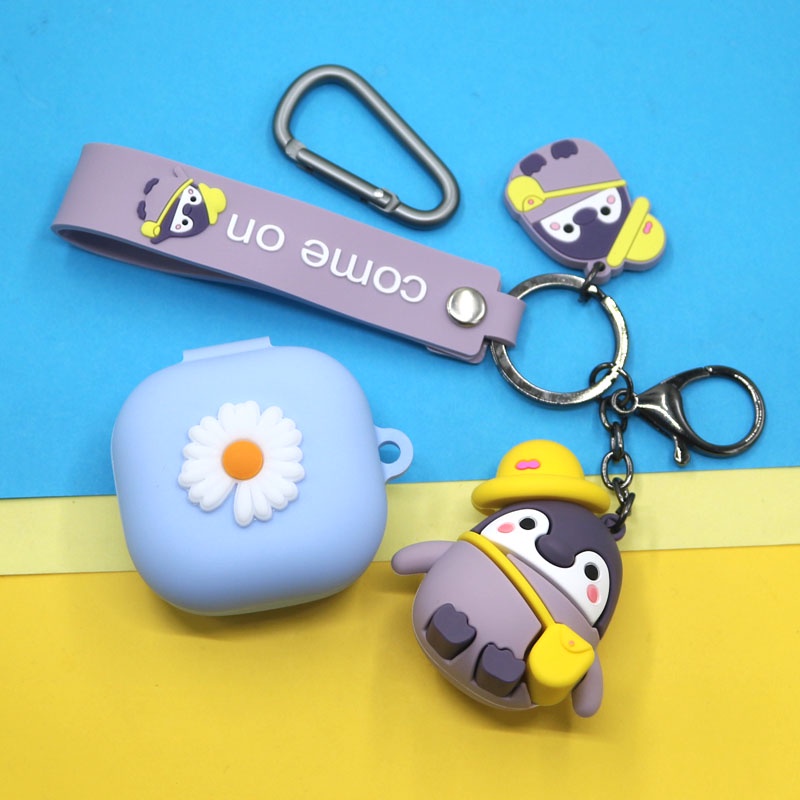 Casing Soft Case Silikon Bentuk Penguin Untuk Samsung Buds Live / Buds Pro