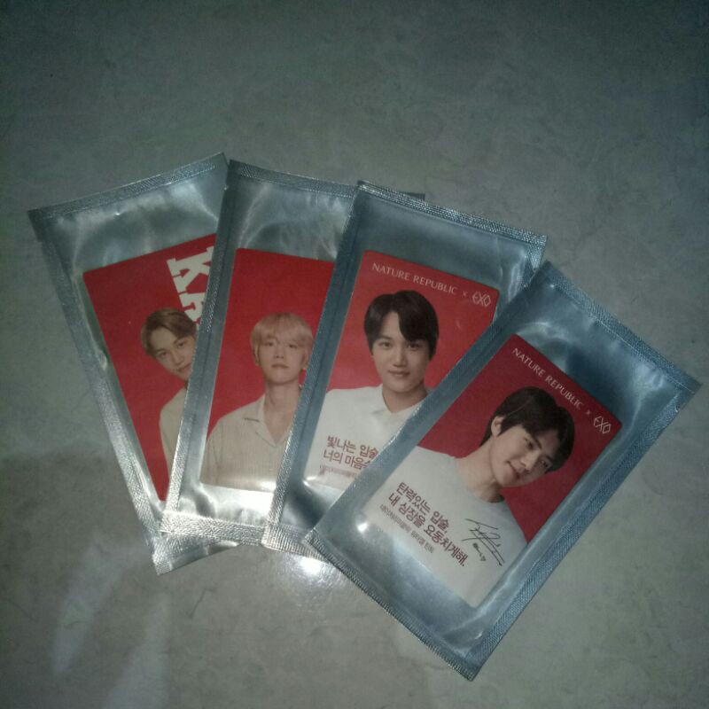 photocard sehun baekhyun kai jongin pc nature republic natrep wangi