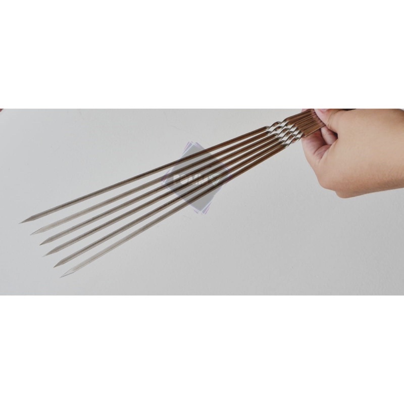 COD SM88 TUSUK SATE Stainless Steel Barbeque Reusable Cooking Tools 1 Pcs Tusukan Sate SS Sate Klatak