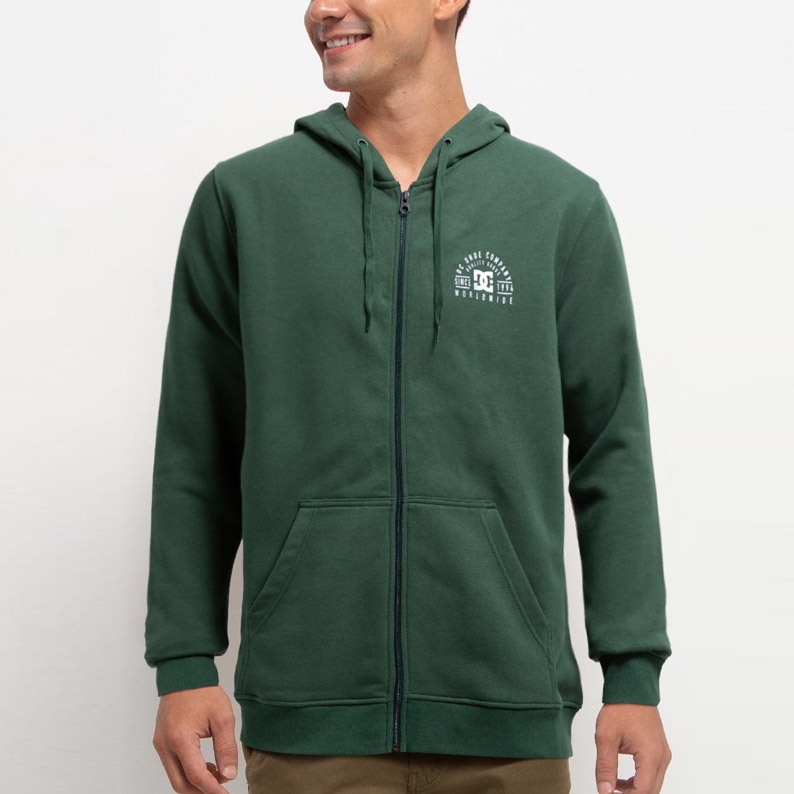 Jaket DC Shoes So Cal Zip Hoodie Dark Forest Green ORIGINAL