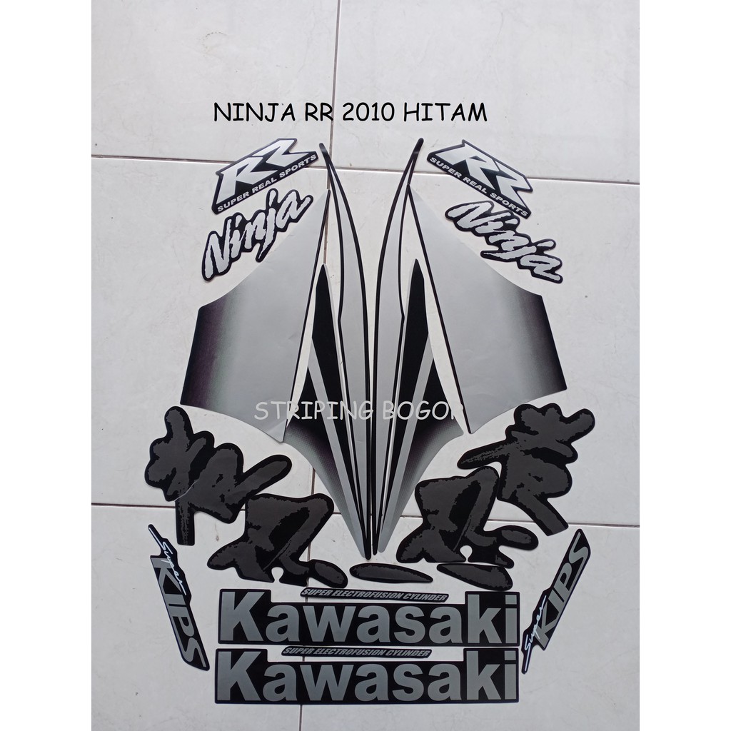 Sticker Motor Kawasaki ninja RR 2010 Hitam