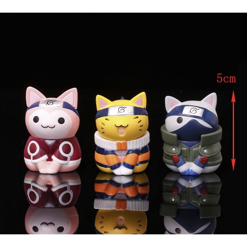 Figure Naruto Ver Cat Naruto Versi Kucing Set 8 pcs 5 CM