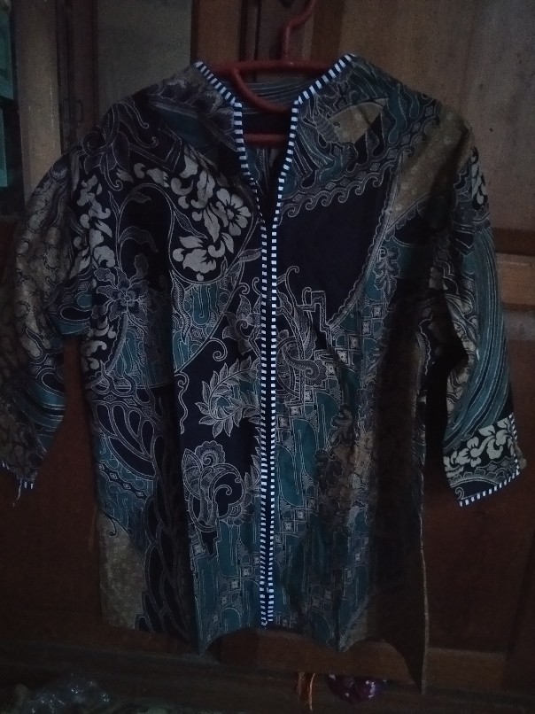 Tey-17 Batik Wanita Asj Sa Hrb026 Kenongo Kemeja Tosca Pendek Bd 084