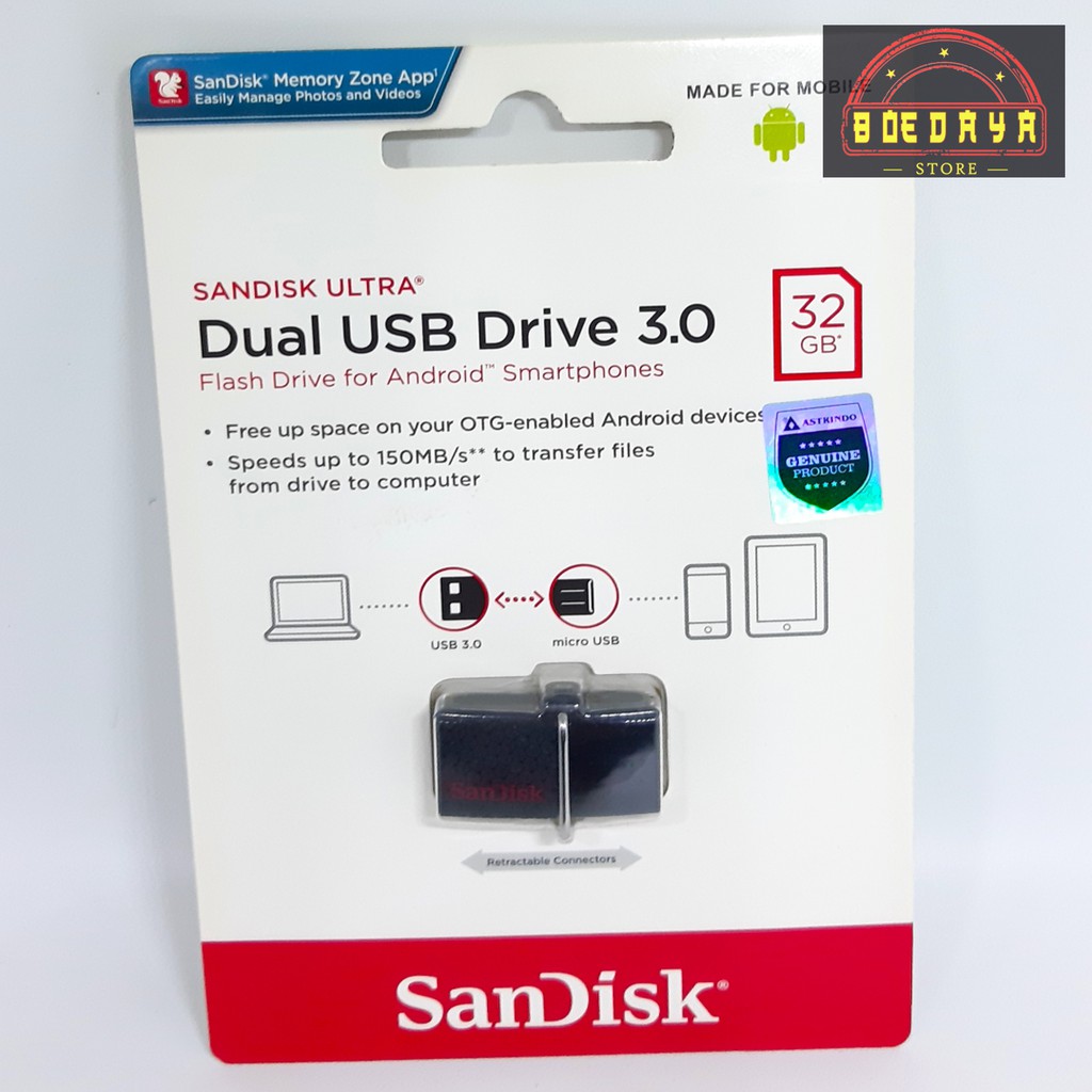 Sandisk OTG 32 GB FLASH DRIVE ULTRA DUAL USB DRIVE USB 3.0