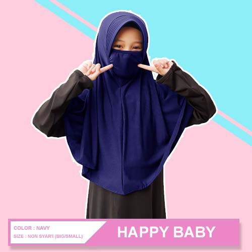 P668- JILBAB | KERUDUNG MASKER ANAK PEREMPUAN POLOS