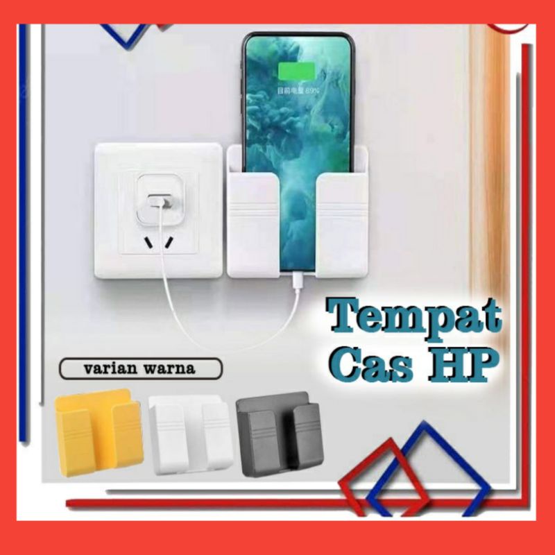 Tempat Cas HP Dinding / Tempat Remote TV Tempel / Holder Cas HP / Tempat HP Remote di Dinding
