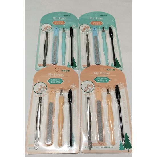 Vinztstore - Alat Medipedi Set Menicure Pedicure Set isi 4 / Alat Kikir Kuku / Alat Asahan Kuku