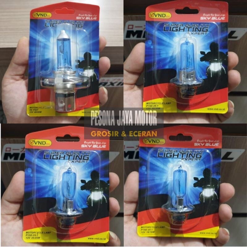 Bohlam Lampu Depan Halogen VND Original Vixion,Byson,Cb 150,Versa,Vario,Beat,Mio,Jupiter,MX Dll