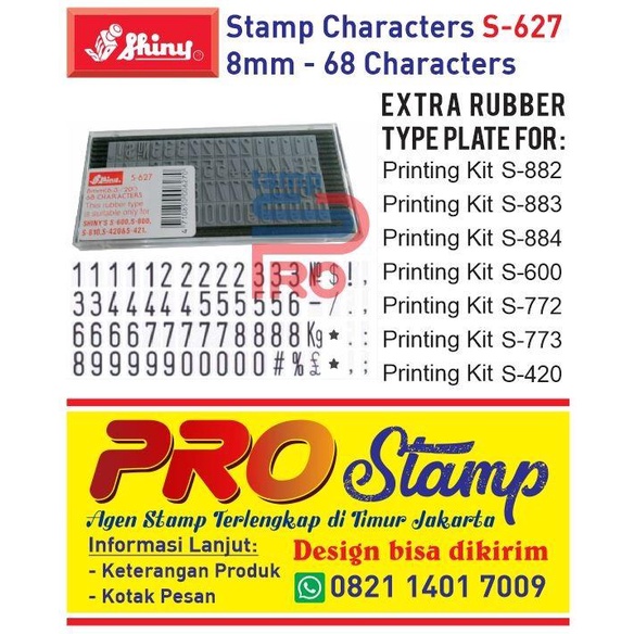 Stempel / Stempel Shiny Characters Huruf & Angka