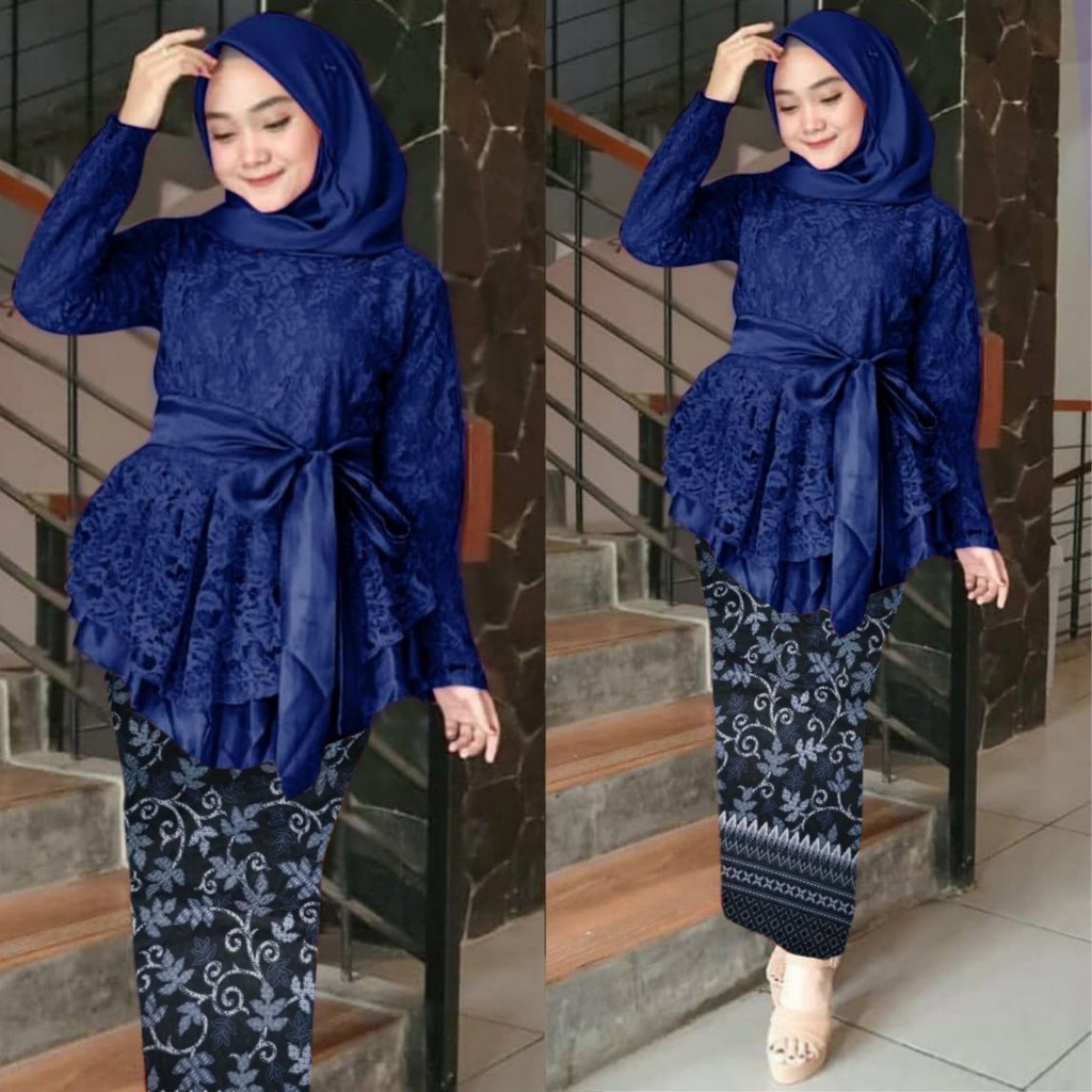 (DI JAMIN REALPICT) SETELAN KEBAYA BRUKAT PREMIUM / KEBAYA KONDANGAN / PAKAIAN WISUDA / PAKAIAN WANITA BATIK / BAJU KEBAYA WISUDA / SETELAN WANITA MUSLIM  / BAJU BUAT PESTA / SET SAFITRI