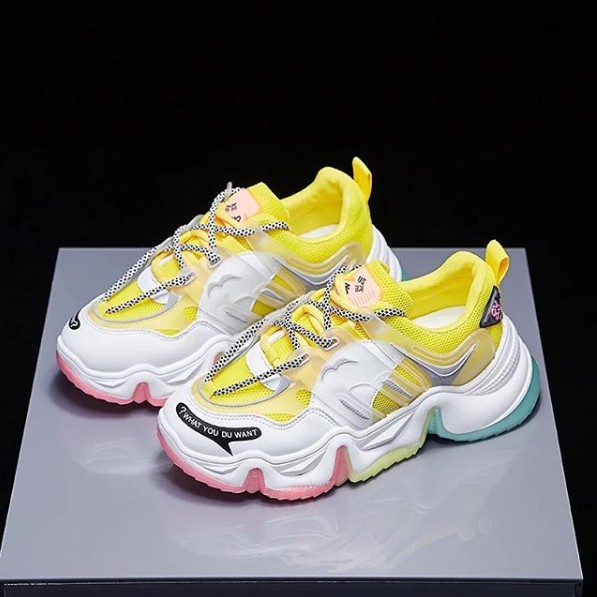 RAINBOW SNEAKERS IMPORT WHITE - YELLOW - TOSCA 'BEST