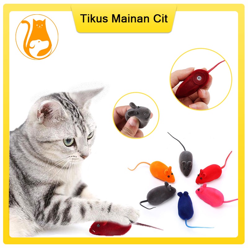 Tikus Mainan Cit Mainan Kucing Cat Teaser Cat Toys Mouse Kucing Bentuk Tikus Melatih Interaktif Chaser Kitten Rat Cit