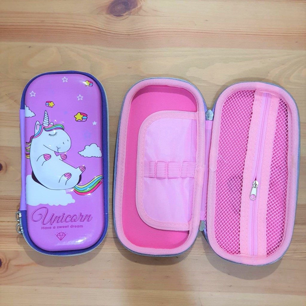 TEMPAT PENSIL Kotak Pensil EVA Hardcase FLAMINGO UNICORN SERIES