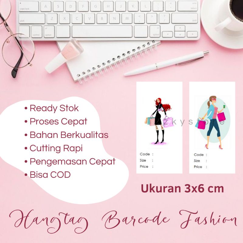 

Hangtag Baju FASHION isi 60 pcs | hang tag baju | label harga | label baju | price tag | tag harga