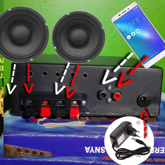 PROMO POWER AMPLIFIER MINI  VOLUME BASS TREBLE  12 VOLT DC