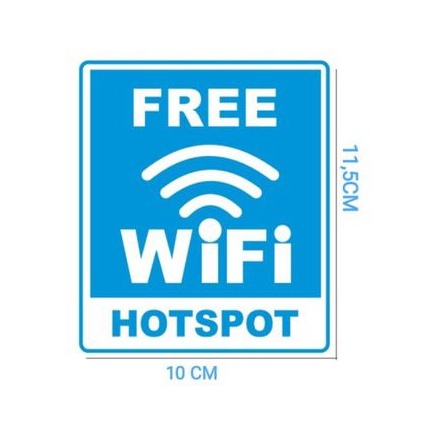 

stiker free wifi/hotspot stiker tulisan free wifi uk 10×11, 5cm