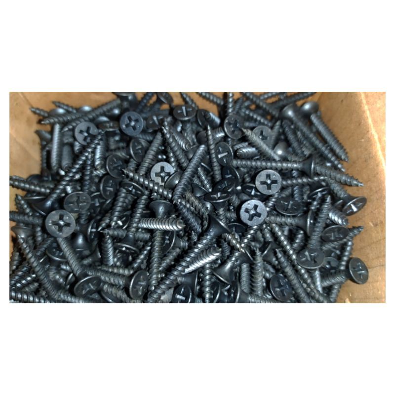 Skrup Sekrup Gypsum Ukuran 1 1/4 inch (3 cm) / Drywall Screw / Baut Gipsum Hitam per ktoak-5