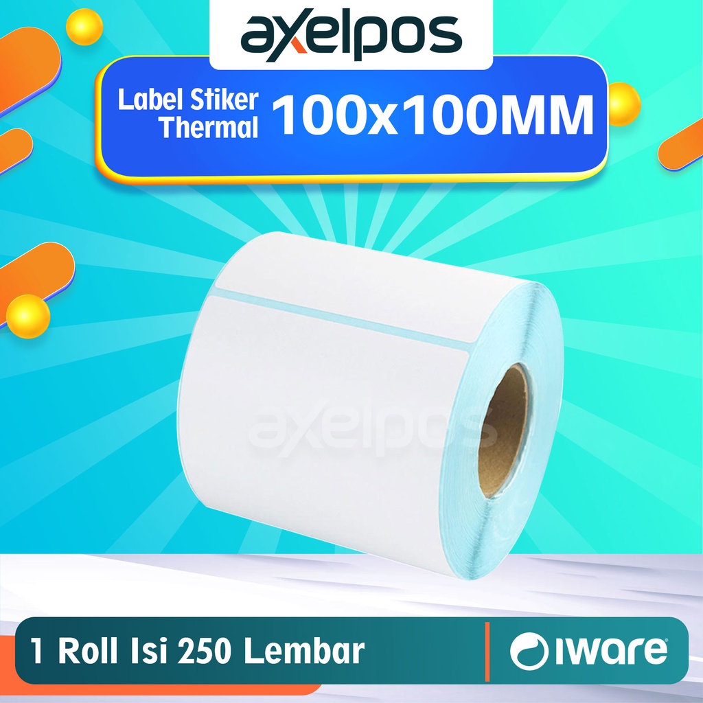 LABEL BARCODE 100 X 100 mm KERTAS STICKER DIRECT THERMAL 100x100 mm ISI 250