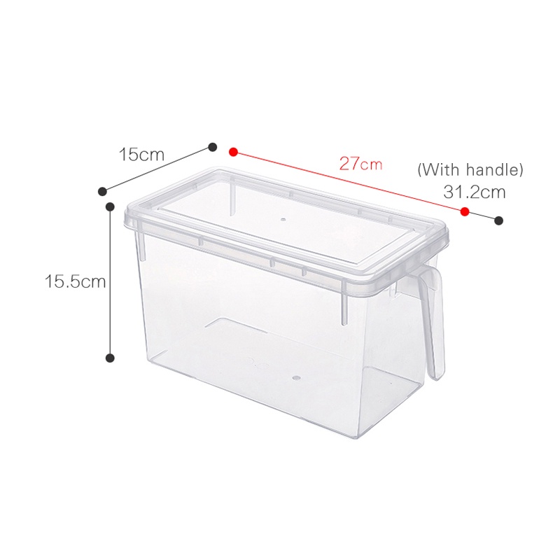 Refrigerator Fresh Food Container / Kitchen Transparent Plastic Dumplings Vegetable Egg Storage Box With Lid For Kitchen